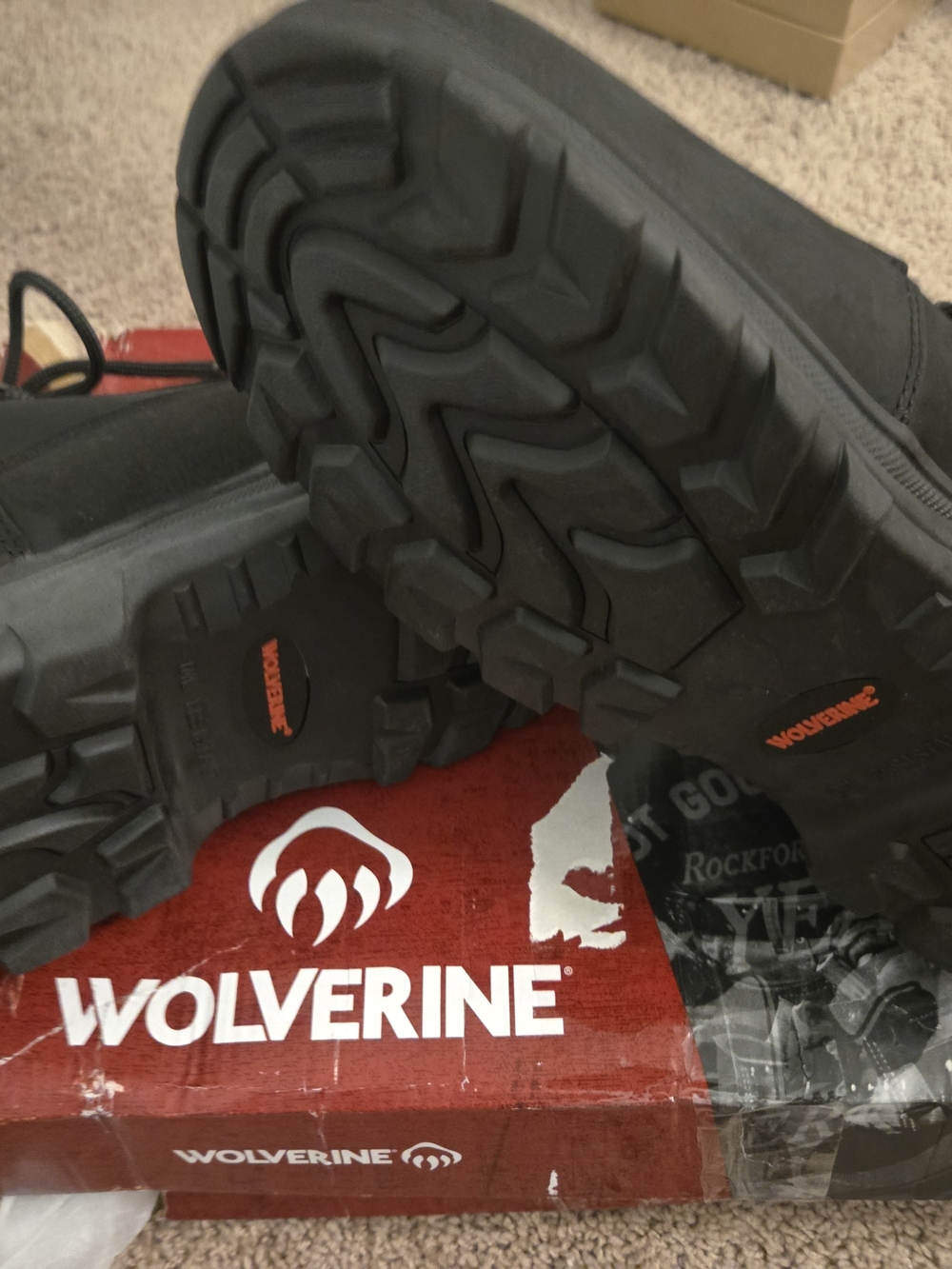 Wolverine Men's Carlsbad 6" Steel Toe Waterproof Work Boot - Black - Picture 11 of 14